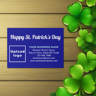 Business Saint Patrick Greeting on Blue Enclosure Card