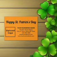 Business Saint Patrick Greeting on Orange Colour