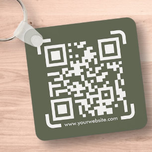 Business Scan Me QR Code Website Modern Simple Key Ring