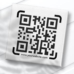 Business Scan Me QR Code Website Modern Simple Magnet
