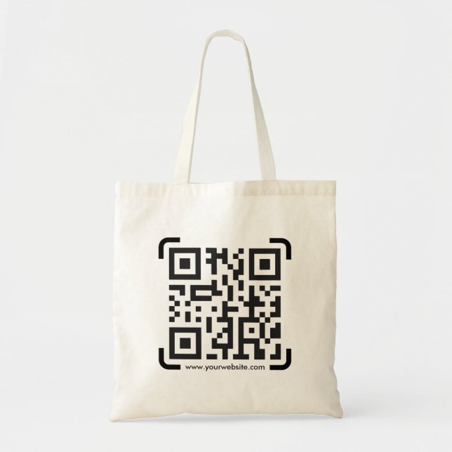 Business Scan Me QR Code Website Modern Simple Tote Bag (Front)