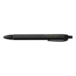Business Script Elegant Signature Black Ink Pen