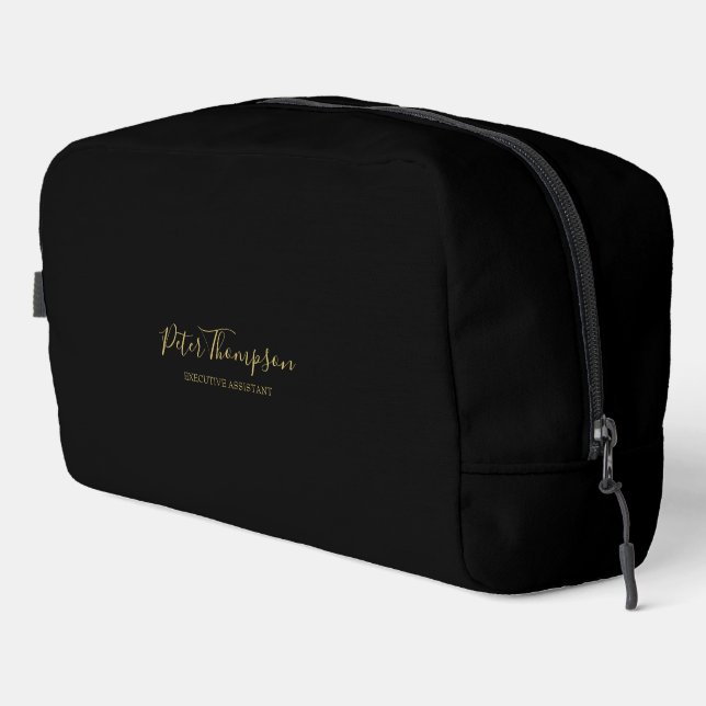 Business Script Elegant Signature Note Card Dopp Kit (Right Corner)
