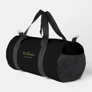 Business Script Elegant Signature Note Card Duffle Bag