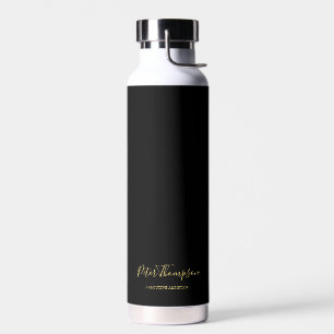 Business Script Elegant Signature   Water Bottle
