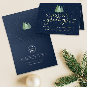 Business Seasons Greeting Company Logo Script Gold