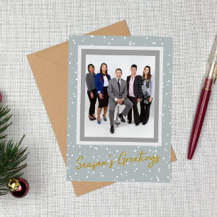 Business Seasons Greetings Team Photo Holiday Card
