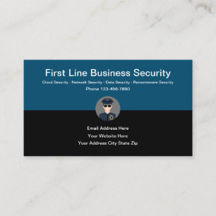 Business Security Services Modern Design Business Card