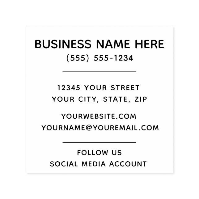 Business Self-inking Stamp (Design)