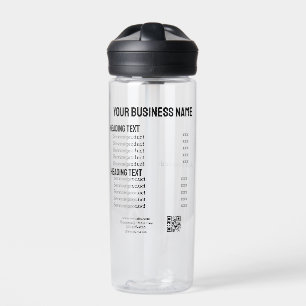 Business services products price list menu card water bottle