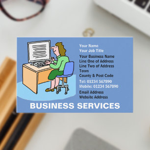 Business Services with Fun Cartoon Card