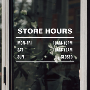 Business Shop Hours of Operation