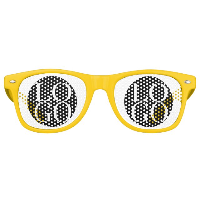 Business Shop Logo Retro Sunglasses (Front)
