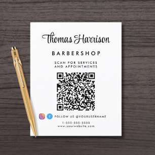 Business Signature Script QR Code Promotional Flyer