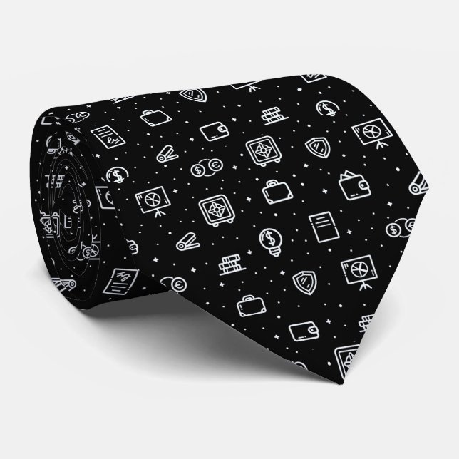 Business Silk Pattern Neck Tie (Rolled)