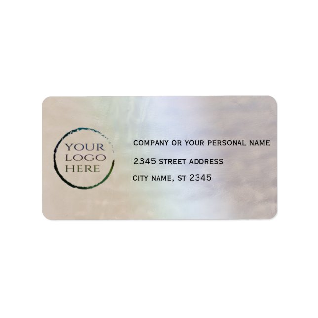 Business simple custom  logo holographic label (Front)