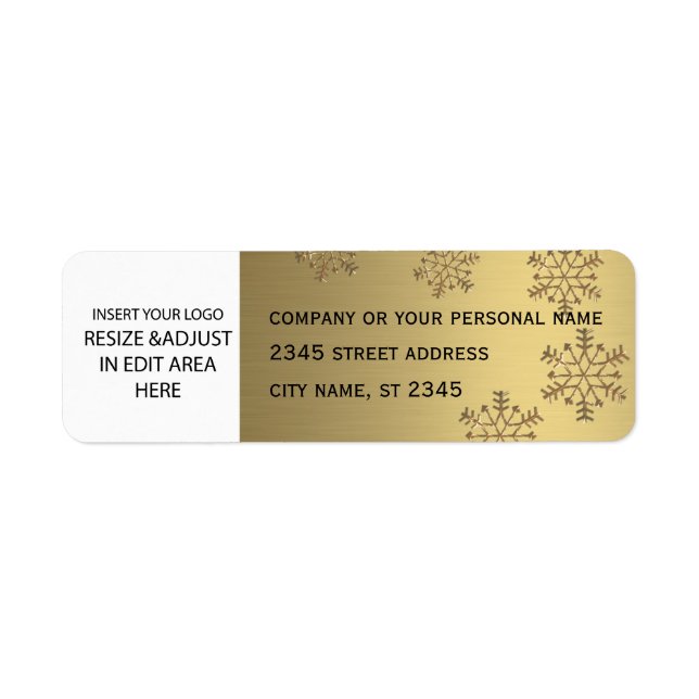 Business simple / insert logo golden snowflake (Front)