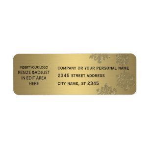 Business simple / insert logo golden snowflake