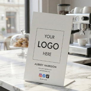 Business Social Media Logo Professional Pedestal Sign