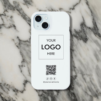 Business Social Media QR Code Black iPhone 15 Case