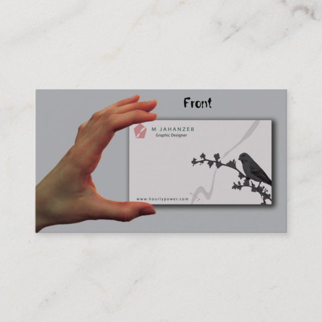 Business Sparrow, 3.5" x 2.0", 100 pack, Business Card (Front)