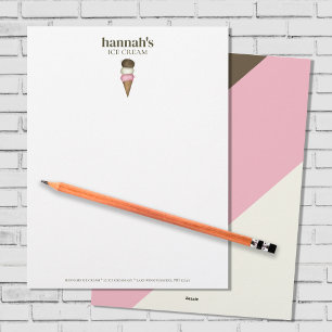Business Stationery Ice Cream Custom  Letterhead