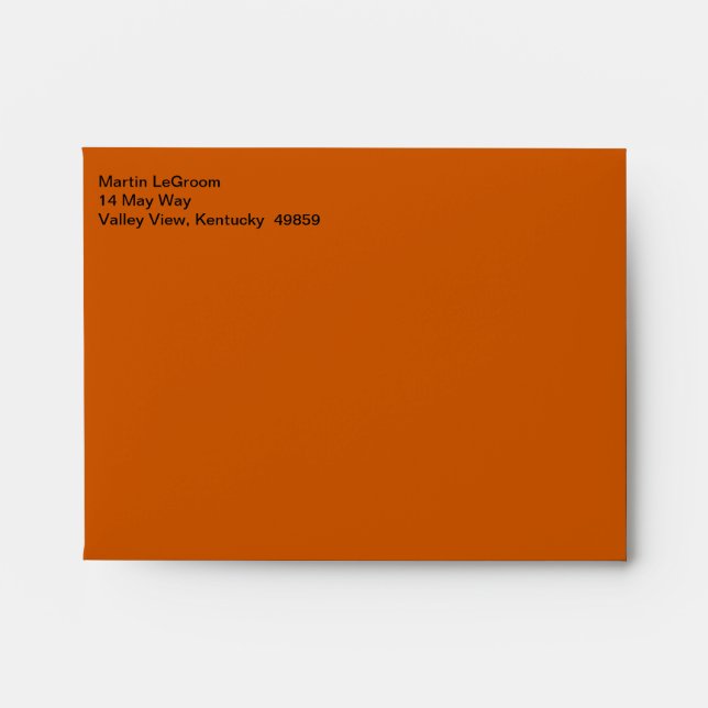 Business Stylish Burnt Orange Envelope (Front)