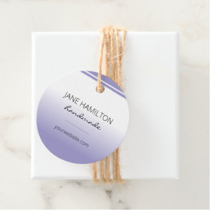 Business Supplies Purple Custom Packaging Tags