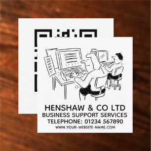 Business Support Backup Services Square Business Card