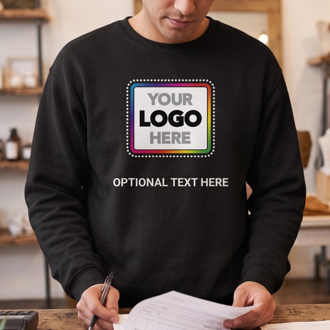 Business Sweatshirt | Custom Logo + Optional Text (Creator Uploaded)