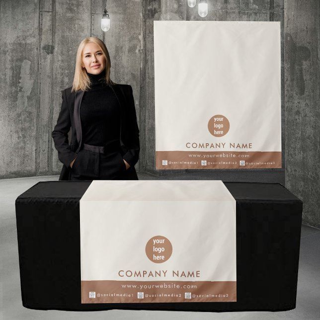 Business Table Runner Banner Boho Logo Social  Tapestry (Business Table Runner Banner Boho Logo Social Tapestry)