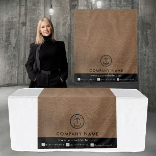 Business Table Runner Banner Linen Logo Social Tapestry
