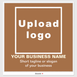 Business Tagline on Brown Large Square Vinyl