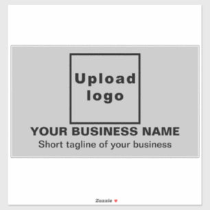 Business Tagline on Grey Large Rectangle Vinyl