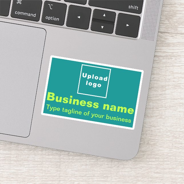 Business Tagline on Teal Green Rectangle Vinyl (Detail)