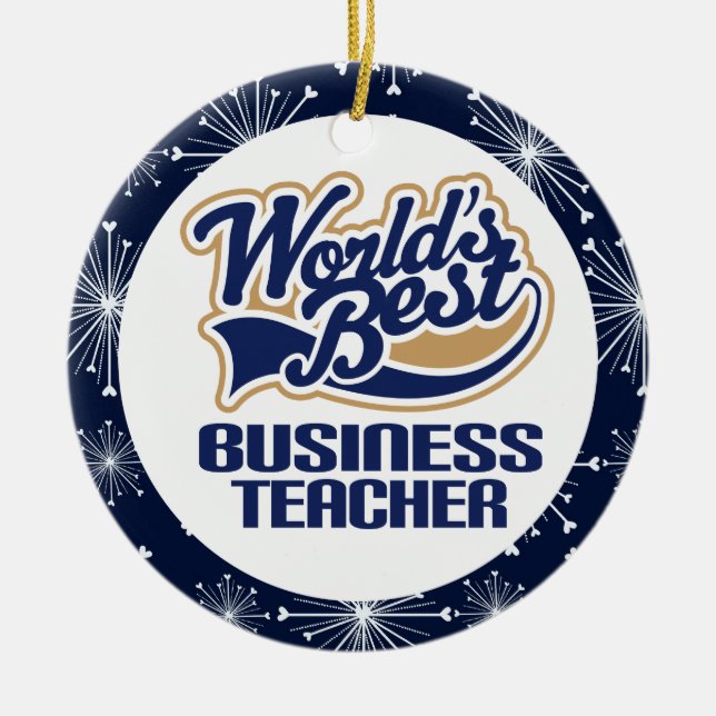 Business Teacher Gift Ornament (Front)