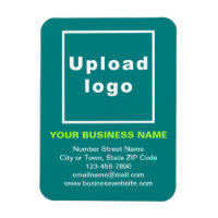 Business Teal Flexible Photo Magnet