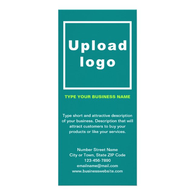 Business Teal Rack Card (Front)