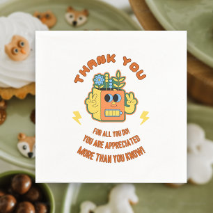 Business Team Employee Volunteer Party Thank You Napkin