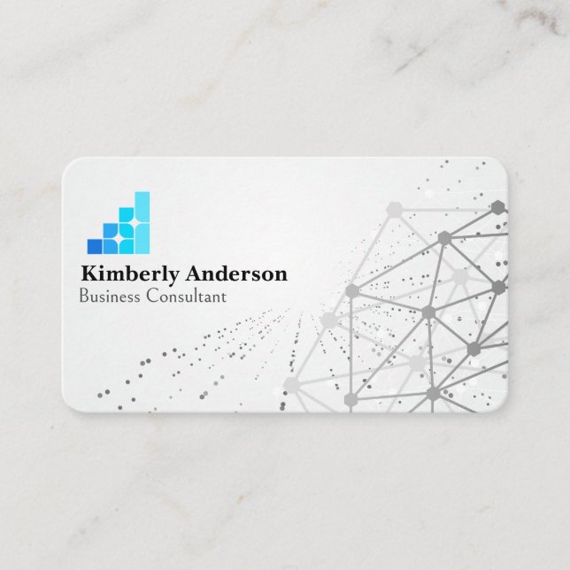 Business Tech Logo | Networking Background Card (Front)
