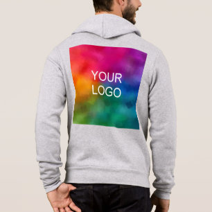 Business Template Athletic Heather Upload Add Logo Hoodie