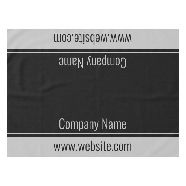 Business Text Template Company Name and Website Tablecloth (Front (Horizontal))
