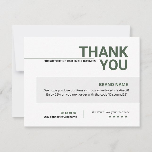 Business Thank You Card (Front)