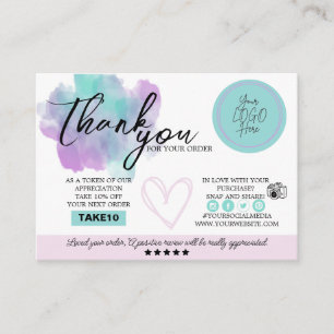 Business Thank You Card - Soft Pastel