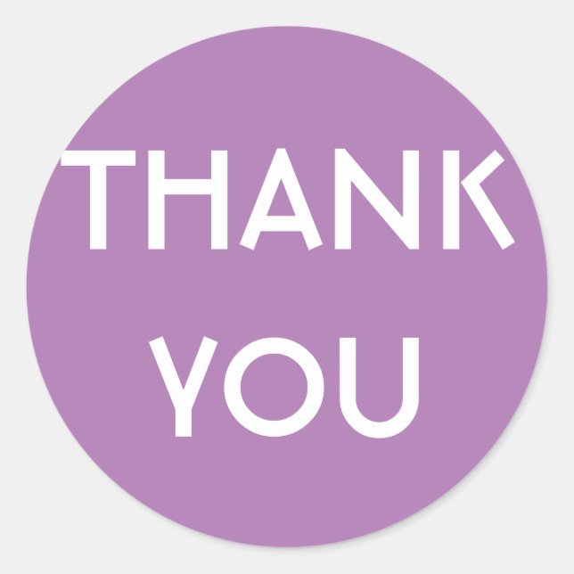 Business Thank You Classic Round Sticker (Front)