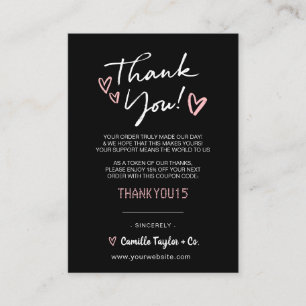 Business Thank You & Discount Code Modern Loyalty Card