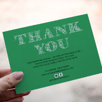 BUSINESS THANK YOU ELEGANT SWIRL LOGO  GREEN