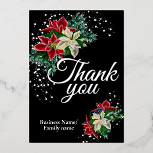 Business Thank You Floral Poinsettia