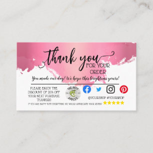 Business Thank You Insert card modern packaging