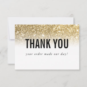 BUSINESS THANK YOU logo modern order insert gold